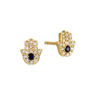 Abundant Blessings 14kt Gold Hamsa Earrings