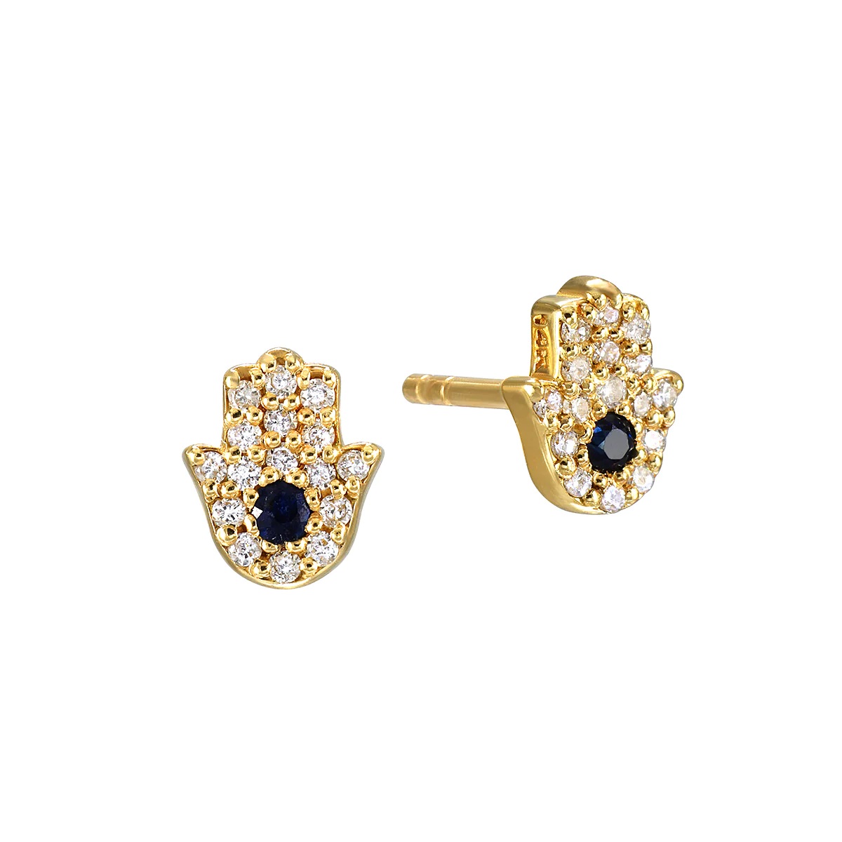 Abundant Blessings 14kt Gold Hamsa Earrings
