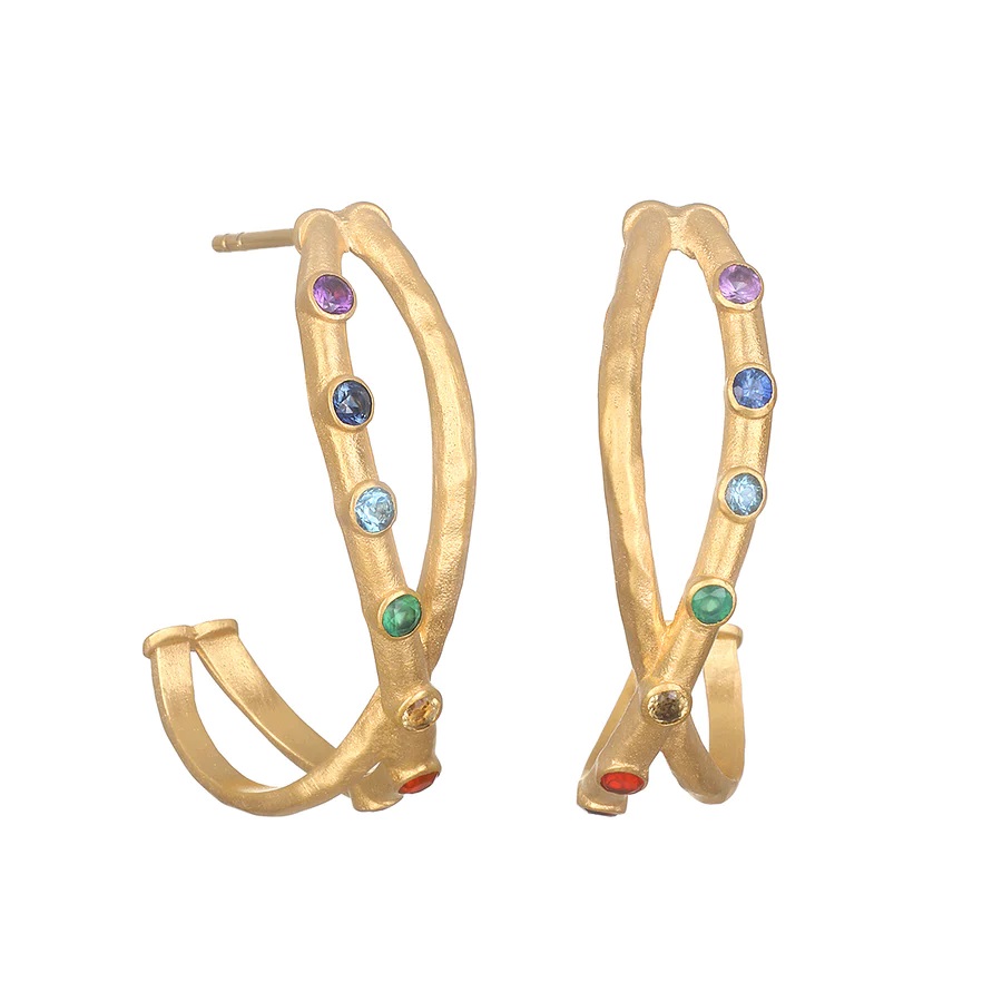 Magnetic Energy Chakra Hoop Earrings